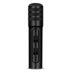 BGN-C7 Condenser Microphone Dual Mobile Phone Karaoke Live Singing Microphone Built-in Sound Card Black