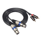 366156-15 2 RCA Male to 2 XLR 3 Pin Female Audio Cable, Length: 1.5m, 366156-15 2 RCA Male to 2 XLR 3 Pin Female