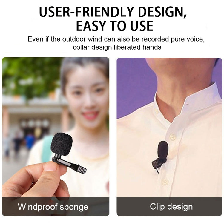 YICHUANG YC-LM10 USB-C / Type-C Intelligent Noise Reduction Condenser Lavalier Microphone, Cable Length: 1.5m, YC-LM10 – Durable Build, Easy to Use