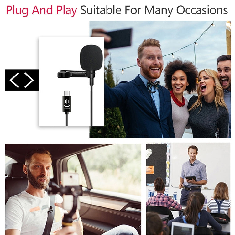 YICHUANG YC-LM10 USB-C / Type-C Intelligent Noise Reduction Condenser Lavalier Microphone, Cable Length: 1.5m, YC-LM10 – Durable Build, Easy to Use