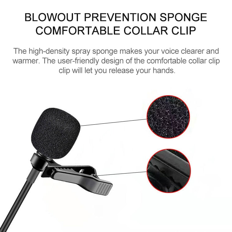 YICHUANG YC-LM10 USB-C / Type-C Intelligent Noise Reduction Condenser Lavalier Microphone, Cable Length: 1.5m, YC-LM10 – Durable Build, Easy to Use