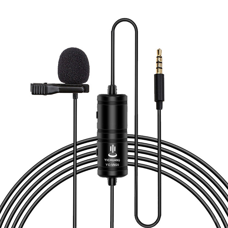 YICHUANG YC-VM20 3.5mm Port Video Recording Omnidirectional Lavalier Microphone, Cable Length: 6m, YC-VM20 YC-VM20