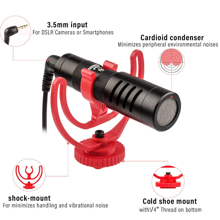 YICHUANG YC-VM100 3.5mm Port Portable Pointing Noise Reduction Microphone – Durable Build, Easy to Use