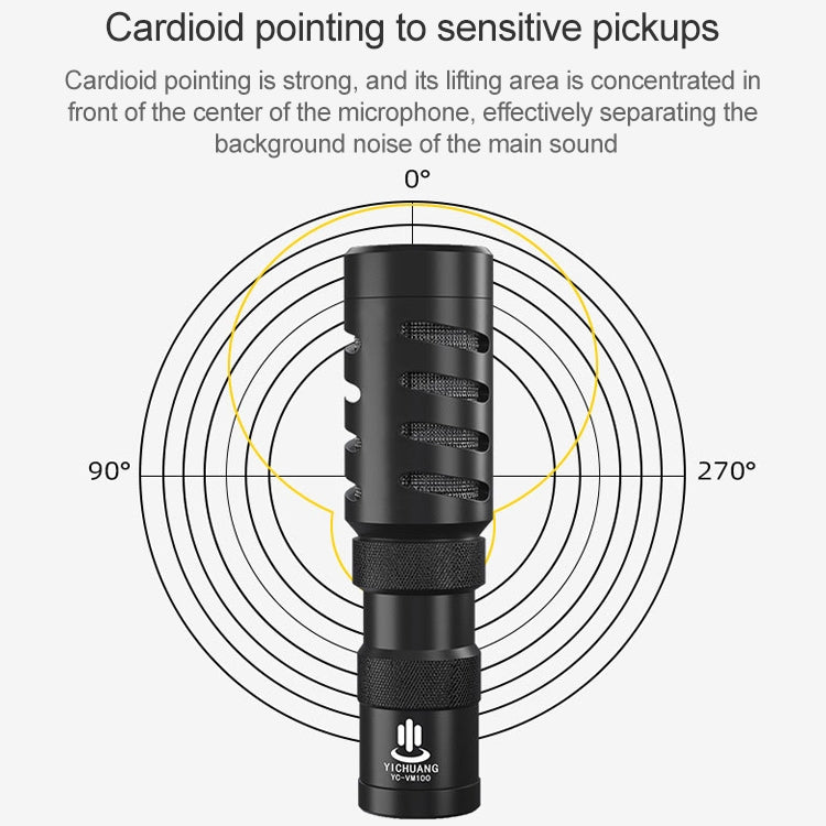 YICHUANG YC-VM100 3.5mm Port Portable Pointing Noise Reduction Microphone – Durable Build, Easy to Use