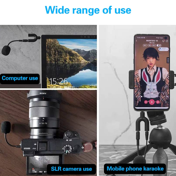 ZJ002MR-01 4 Level Pin 3.5mm Plug Bluetooth Wireless Interpreter Tour Guide Megaphone Straight Microphone, 4 Level Pin