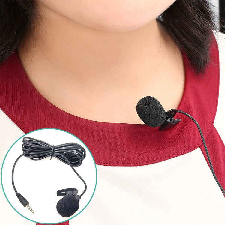 ZJ002MR Stereo 3.5mm Straight Plug Car Sun Visor Wireless Interpreter Tour Guide Megaphone Lavalier Wired Microphone, Length: 3m, Stereo 3.5mm – Durable Build, Easy to Use Stereo 3.5mm