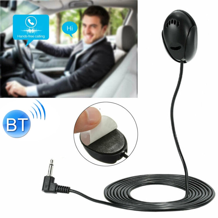 ZJ010MR Mono 2.5mm Angle Head Plug Car Navigation GPS Speaker External Paste Bluetooth Microphone, Length: 3m, 2.5mm 2.5mm