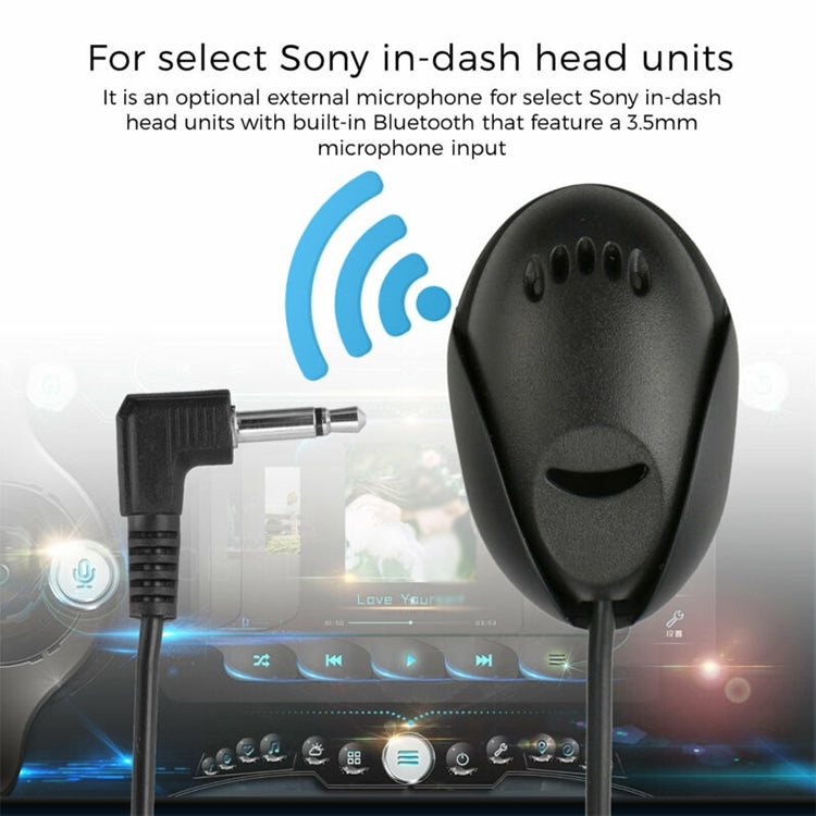 ZJ010MR Mono 3.5mm Angle Head Plug Car Navigation GPS Speaker External Paste Bluetooth Microphone, Length: 3m, 3.5mm