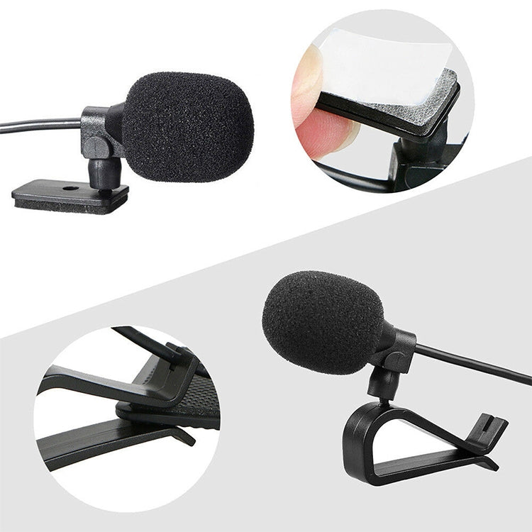 ZJ015MR Mono 3.5mm Straight Plug Car Navigation DVD External Paste Microphone, Length: 3m, Mono 3.5mm Straight