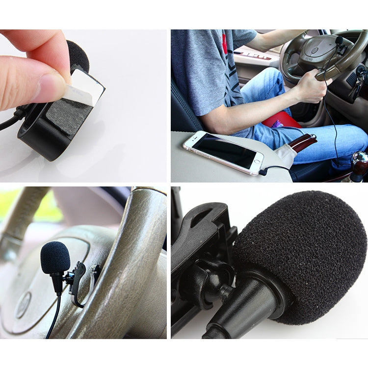 ZJ025MR Stick-on Clip-on Lavalier Mono Microphone for Car GPS / Bluetooth Enabled Audio DVD External Mic, Cable Length: 3m, 90 Degree Elbow 2.5mm Jack, Elbow 2.5mm Jack Mono – Bluetooth, Data Transmission