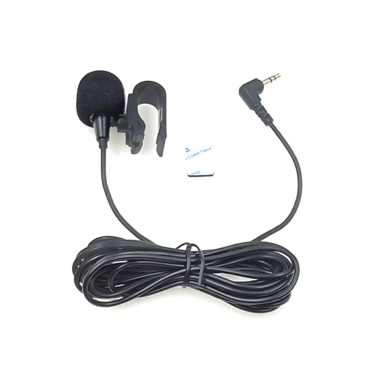 ZJ025MR Stick-on Clip-on Lavalier Stereo Microphone for Car GPS / Bluetooth Enabled Audio DVD External Mic, Cable Length: 3m, 90 Degree Elbow 2.5mm Jack, Elbow 2.5mm Jack Stereo Elbow 2.5mm Jack Stereo