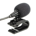 ZJ025MR Stick-on Clip-on Lavalier Stereo Microphone for Car GPS / Bluetooth Enabled Audio DVD External Mic, Cable Length: 3m, 90 Degree Elbow 2.5mm Jack, Elbow 2.5mm Jack Stereo