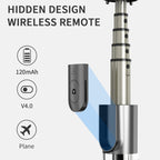 L03 Aluminum Alloy Foldable Bluetooth Tripod Selfie Stick, L03 Black – Bluetooth, Aluminum Alloy