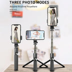 L03 Aluminum Alloy Foldable Bluetooth Tripod Selfie Stick, L03 Black – Bluetooth, Aluminum Alloy