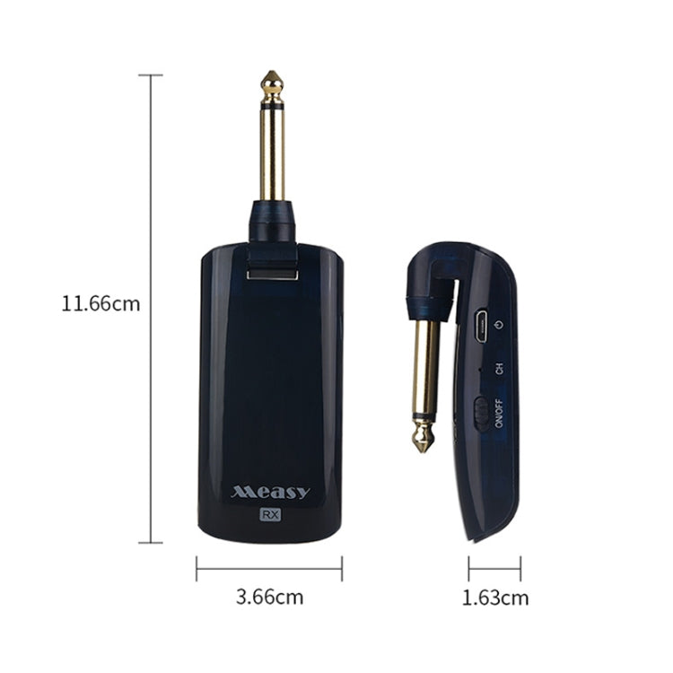 Measy AU688-U 20 Channels Wireless Guitar System Rechargeable Musical Instrument Transmitter Receiver, AU688-U Black – 4K