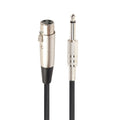 10m XLR 3-Pin Female to 1/4 inch (6.35mm) Mono Shielded Microphone Mic Cable, Length: 10m Length: 10m