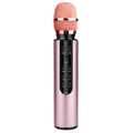K3 Bluetooth 5.0 Karaoke Live Stereo Sound Wireless Bluetooth Condenser Microphone Pink