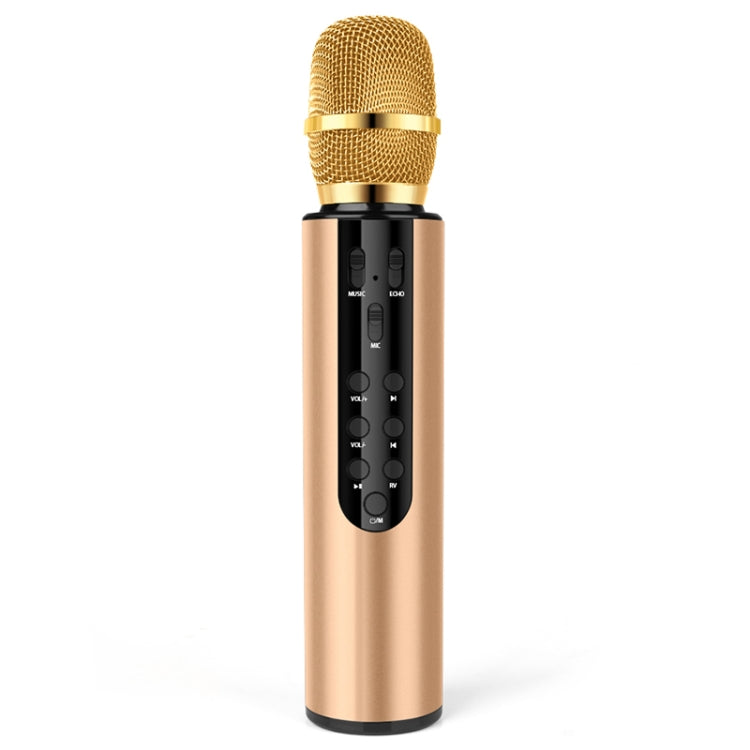K3 Bluetooth 5.0 Karaoke Live Stereo Sound Wireless Bluetooth Condenser Microphone – Magnetic, Bluetooth, Aluminum Alloy Gold