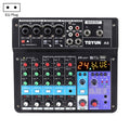 TEYUN NA6 6-channel Small Mixing Console Mobile Phone Sound Card Live Broadcast Computer Recording Console Processor, EU Plug, NA6 EU Plug NA6 EU Plug