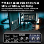 TEYUN Q-22 USB Computer Free Srive Microphone External Sound Card, Q-22