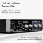 TEYUN Q-22 USB Computer Free Srive Microphone External Sound Card, Q-22