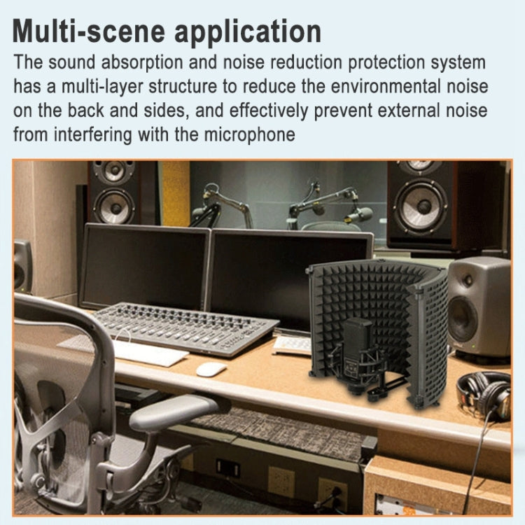 H-3 Microphone Soundproof Cover Wind Screen Noise Reduction Bracket, H-3 – Durable Build, Easy to Use