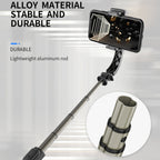 Q08 Gimbal Stabilizer Bluetooth Remote Control Tripod Selfie Stick, Q08 (Black)