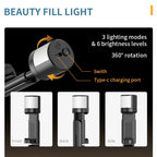 Q12s Bluetooth Remote Control Rotatable Fill Light Tripod Selfie Stick, Q12s – Bluetooth, Aluminum Alloy