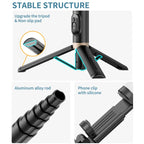 Q12 Hidden Design Reinforced Bluetooth Remote Control Tripod Selfie Stick, Q12 (Black)