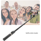 Q12 Hidden Design Reinforced Bluetooth Remote Control Tripod Selfie Stick, Q12 (Black)