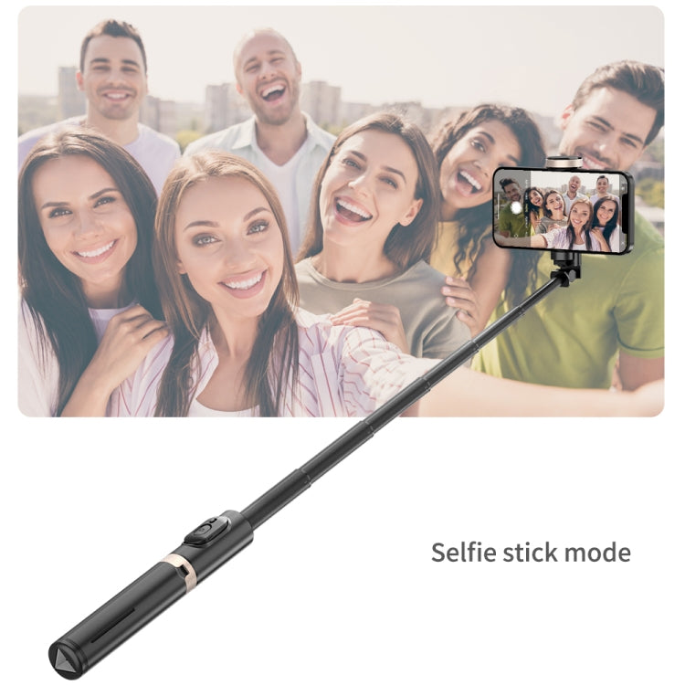 Q12 Hidden Design Reinforced Bluetooth Remote Control Tripod Selfie Stick, Q12 (Black)