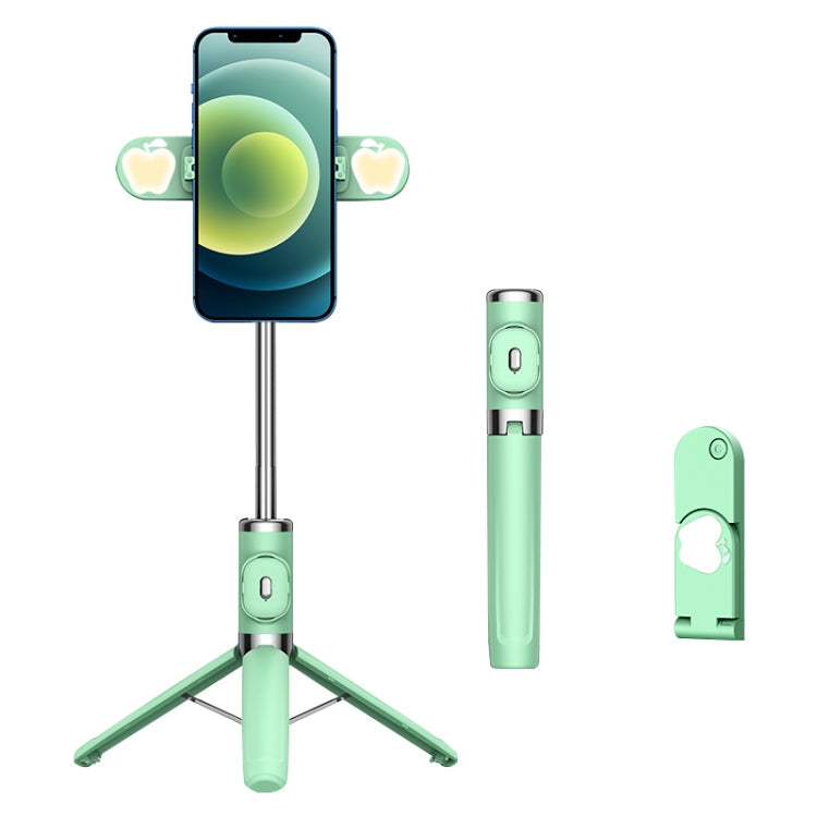 Bluetooth Remote Control Dual Fill Light Tripod Selfie Stick, Dual Fill Light (Red), Dual Fill Light (Yellow), Dual Fill Light (Black), Dual Fill Light (Green) Dual Fill Light (Green) Green