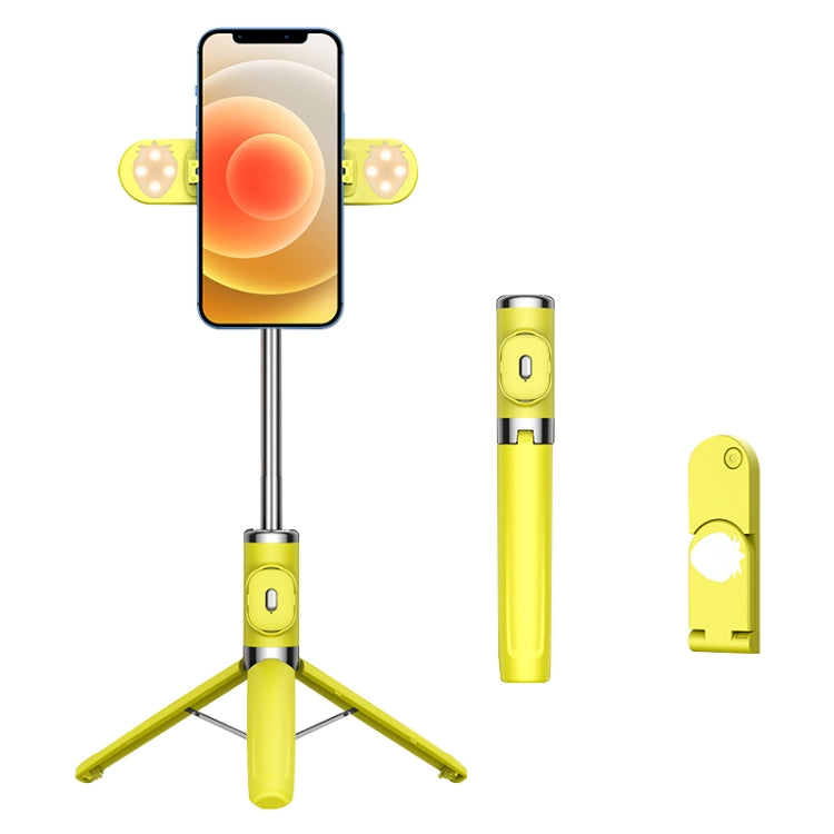 Bluetooth Remote Control Dual Fill Light Tripod Selfie Stick, Dual Fill Light (Red), Dual Fill Light (Yellow), Dual Fill Light (Black), Dual Fill Light (Green) Dual Fill Light (Yellow) Yellow