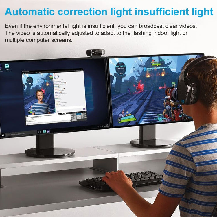 Logitech C922 Pro HD Pro Autofocus Built-in Stream Webcam 1080P Web Camera, C922 Pro – Durable Build, Easy to Use
