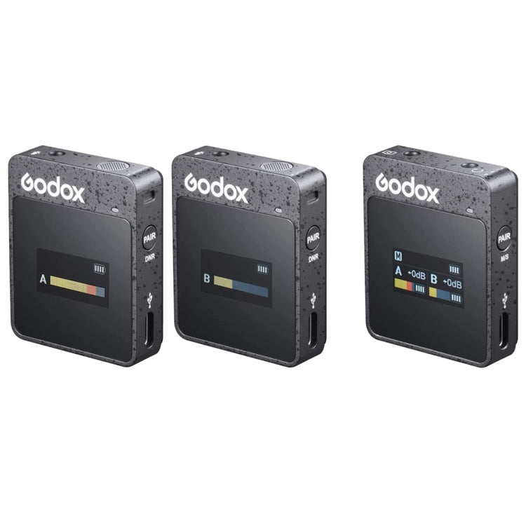 Godox MoveLink II M2 Wireless Lavalier Microphone System with 2 Transmitters and 1 Receiver for DSLR Cameras and Camcorders, MoveLink II M2 MoveLink II M2 Black