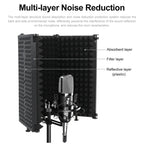 XTUGA P75 Foldable Recording Microphone Isolation Shield, P75