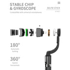 L08 Adjustable Gimbal Stabilize Bluetooth Self-timer Pole Tripod Selfie Stick