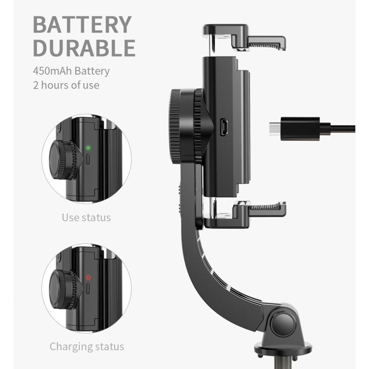 L08 Adjustable Gimbal Stabilize Bluetooth Self-timer Pole Tripod Selfie Stick