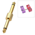 6.35mm 1/4 inch Male to Male Guitar Effect Pedal Connector Electric Pedal Board Adapter Gold
