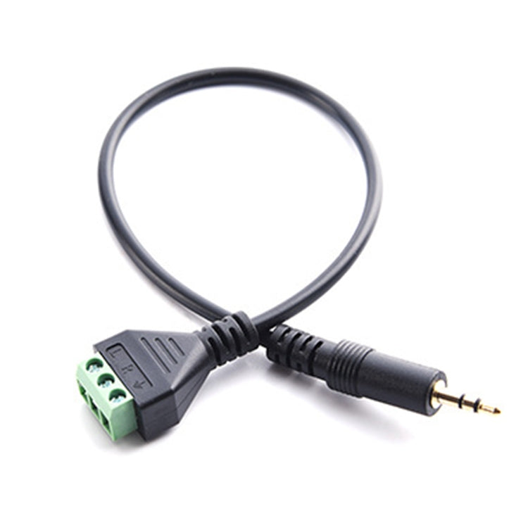 3.5mm 3 Pin Stereo Male to AV Screw Terminal Audio Jacks Terminal Male Lock Connector Cable, Length: 30cm, 3.5mm Male to 3 Pin 3.5mm Male to 3 Pin