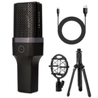 Yanmai X1 4 in 1 Foldable Lifting Professional Desktop Live Broadcast Cardioid Pointing Condenser Recording Microphone Set with Blowout Net & Shockproof Mount & 1.8m USB-C / Type-C Cable, X1