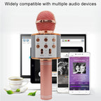 for Notebook, PC, Speaker, Headphone, iPad, iPhone, Galaxy, Huawei, Xiaomi, LG, HTC and Other Smart Phones, WS-858 (Gold), WS-858 (Blue), WS-858 (Rose Gold), WS-858 (Silver), WS-858 (Black), WS-858 (Pink) – Bluetooth