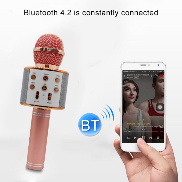 for Notebook, PC, Speaker, Headphone, iPad, iPhone, Galaxy, Huawei, Xiaomi, LG, HTC and Other Smart Phones, WS-858 (Gold), WS-858 (Blue), WS-858 (Rose Gold), WS-858 (Silver), WS-858 (Black), WS-858 (Pink) – Bluetooth