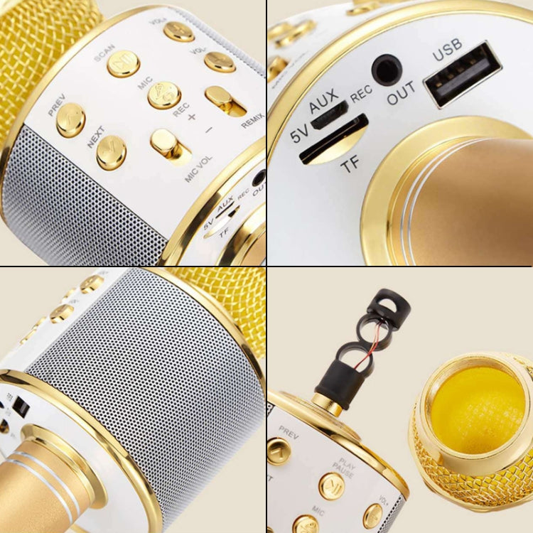 for Notebook, PC, Speaker, Headphone, iPad, iPhone, Galaxy, Huawei, Xiaomi, LG, HTC and Other Smart Phones, WS-858 (Gold), WS-858 (Blue), WS-858 (Rose Gold), WS-858 (Silver), WS-858 (Black), WS-858 (Pink) – Bluetooth