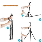 MANTOO RL-18 II 100-240V 55W 18 inch Two-color Dimmable Ring Fill Light with Tripod, 18 inch