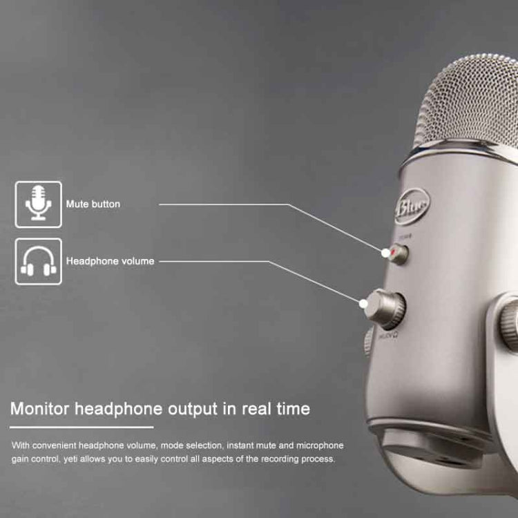 Logitech Blue Yeti USB Condenser Microphone, Blue Yeti(Black), Blue Yeti(Blue), Blue Yeti(Silver) – TPU
