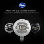 Logitech Blue Snowball-ice USB Condenser Anchor Recording Microphone, Blue Snowball-ice