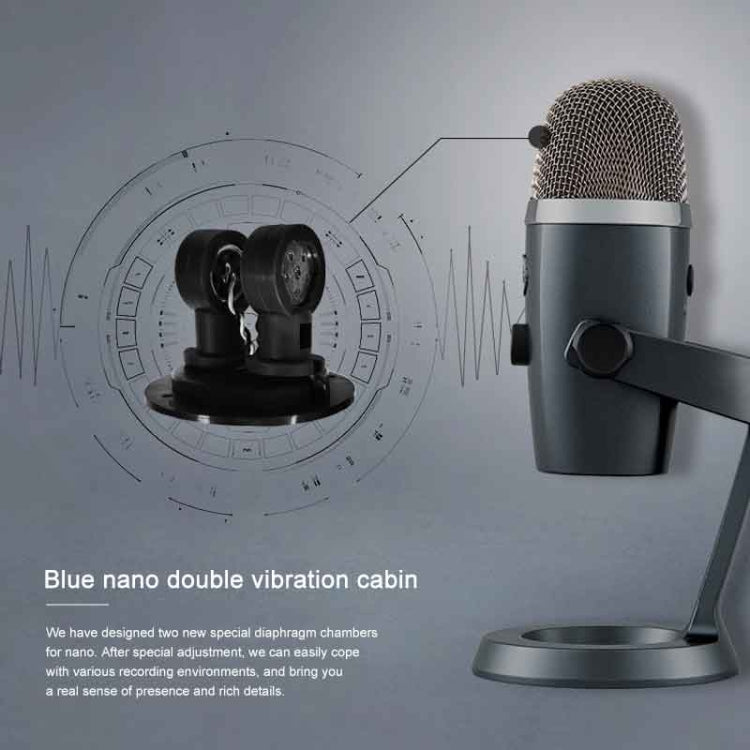 Logitech Blue Yeti Nano Condenser Digital USB Live Broadcast Microphone, Blue Yeti Nano – Durable Build, Easy to Use
