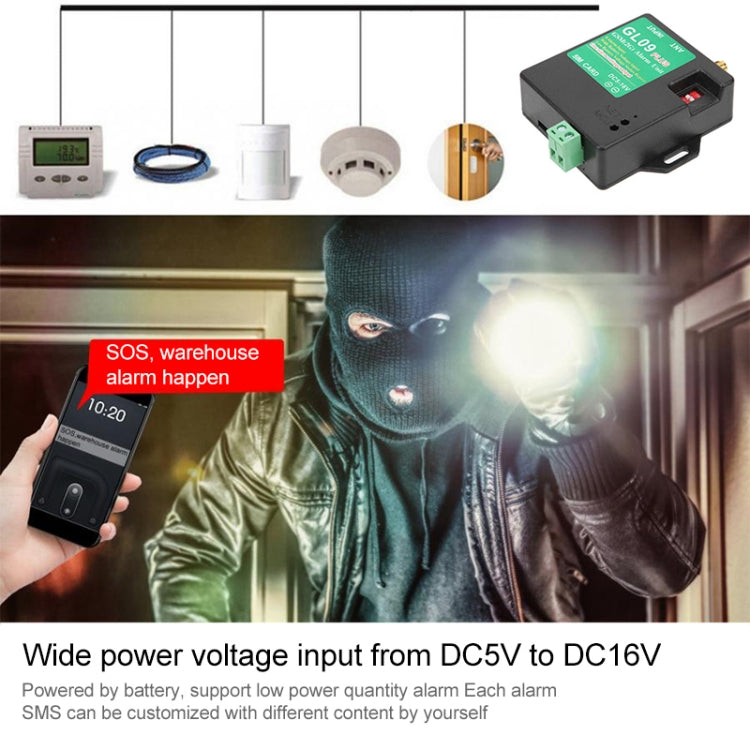 GL09 PLUS Low Standby Power Consumption 8-channel Monitoring GSM Alarm Module, GL09 PLUS