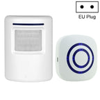 FY-0256 2 in 1 PIR Infrared Sensors (Transmitter + Receiver) Wireless Doorbell Alarm Detector for Home / Office / Shop / Factory, EU Plug, FY-0256 Doorbell Alarm Detector, FY-0256 Doorbell Alarm FY-0256 Doorbell Alarm Detector MDC0166
